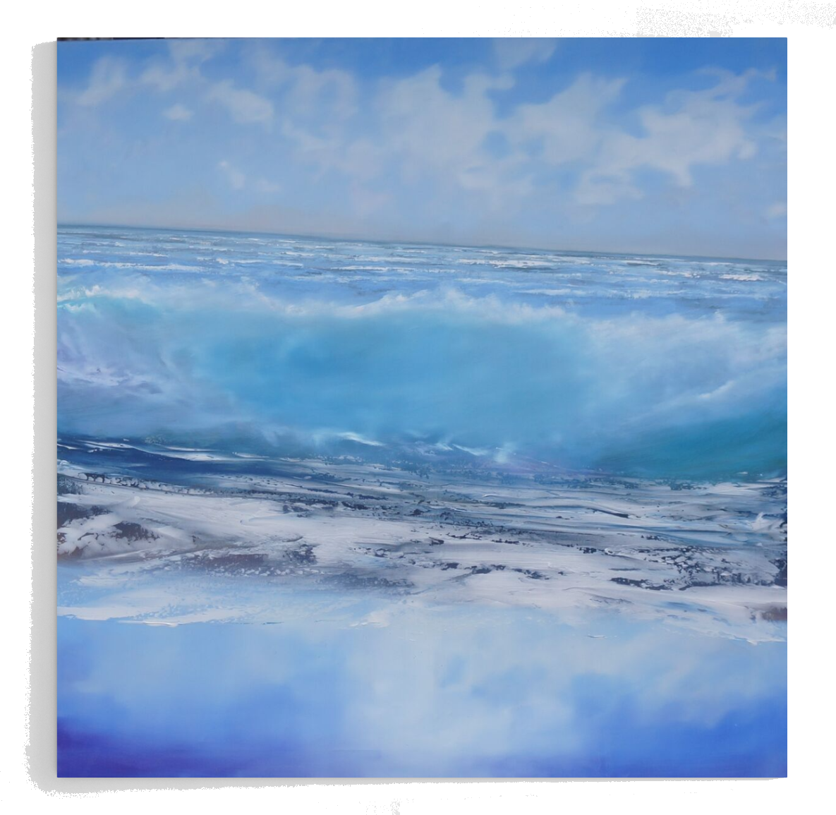 Tropic Turquoise Blue Washer - Art Paper Print