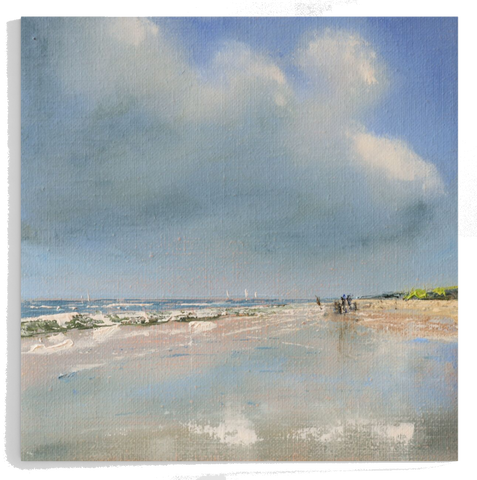 Beach Walk - Print op Canvas